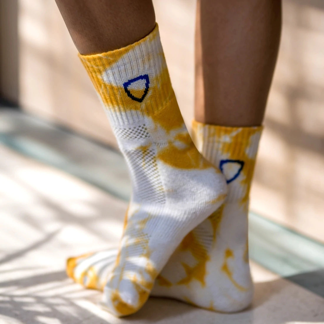 Helios Styocks Tie & Dye Ankle Length Cushion Socks - Yellow