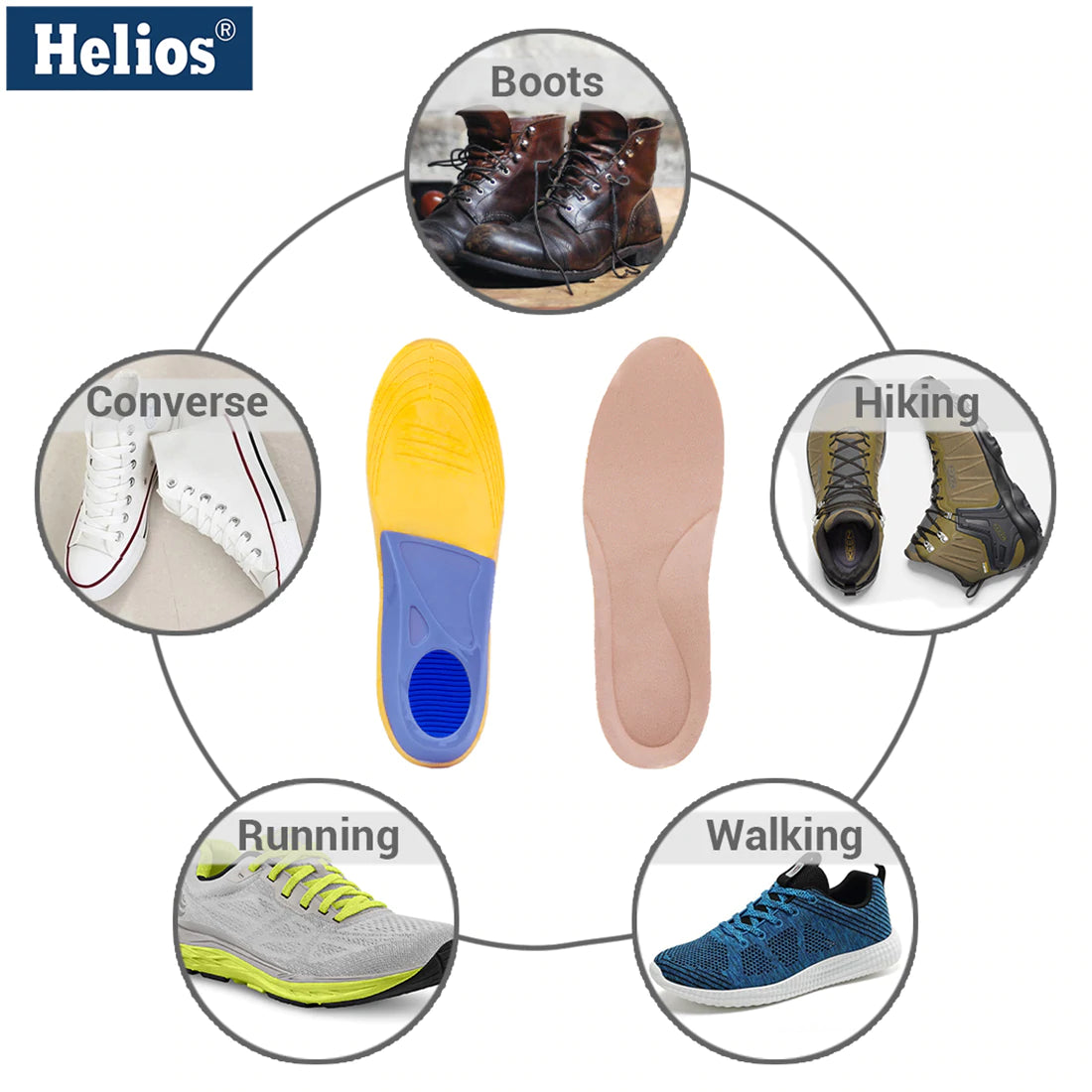 Helios Ultra Sport Insole For Men - Size 7-11 (Trim to Fit)