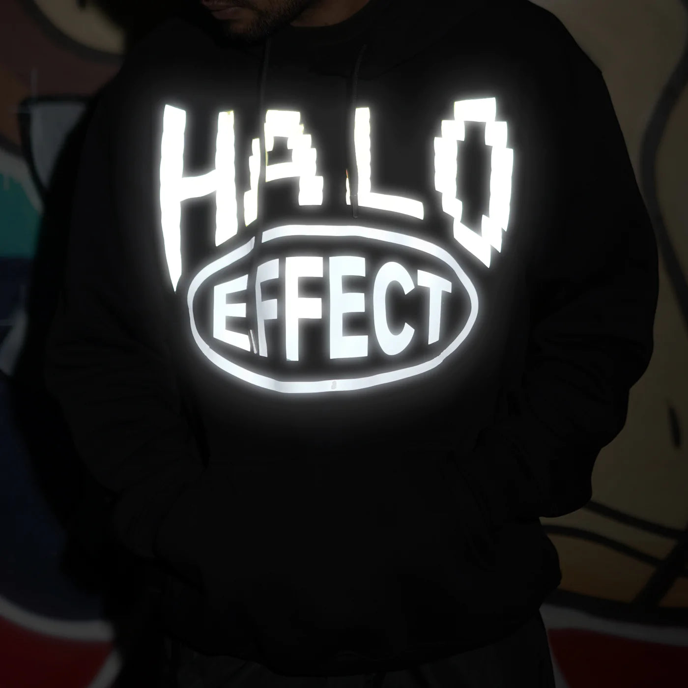 Halo Effect Unisex Heatmap Reflective Black Hoodie