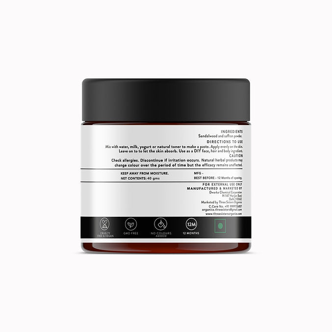 Three Sisters Organics Sandalwood & Saffron Powder