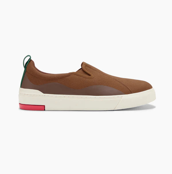 Ludic Enhanced Canvas Slip On - Petrichor Brown