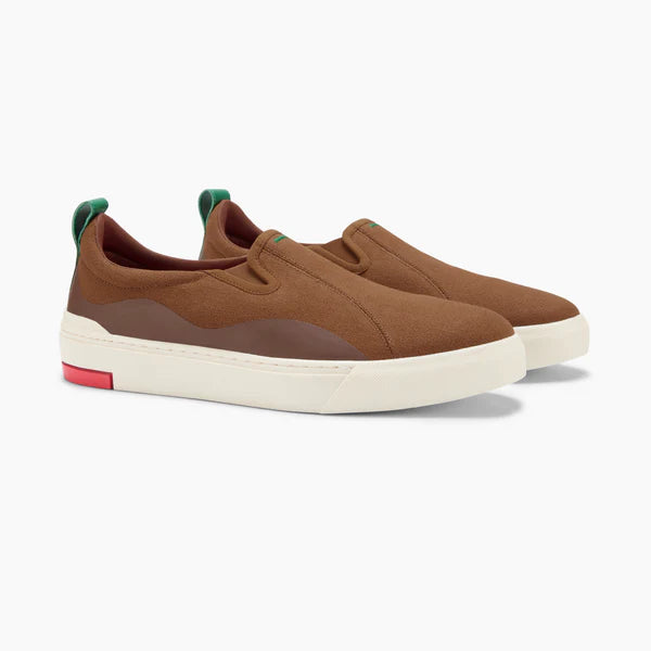 Ludic Enhanced Canvas Slip On - Petrichor Brown