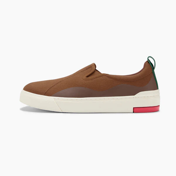 Ludic Enhanced Canvas Slip On - Petrichor Brown