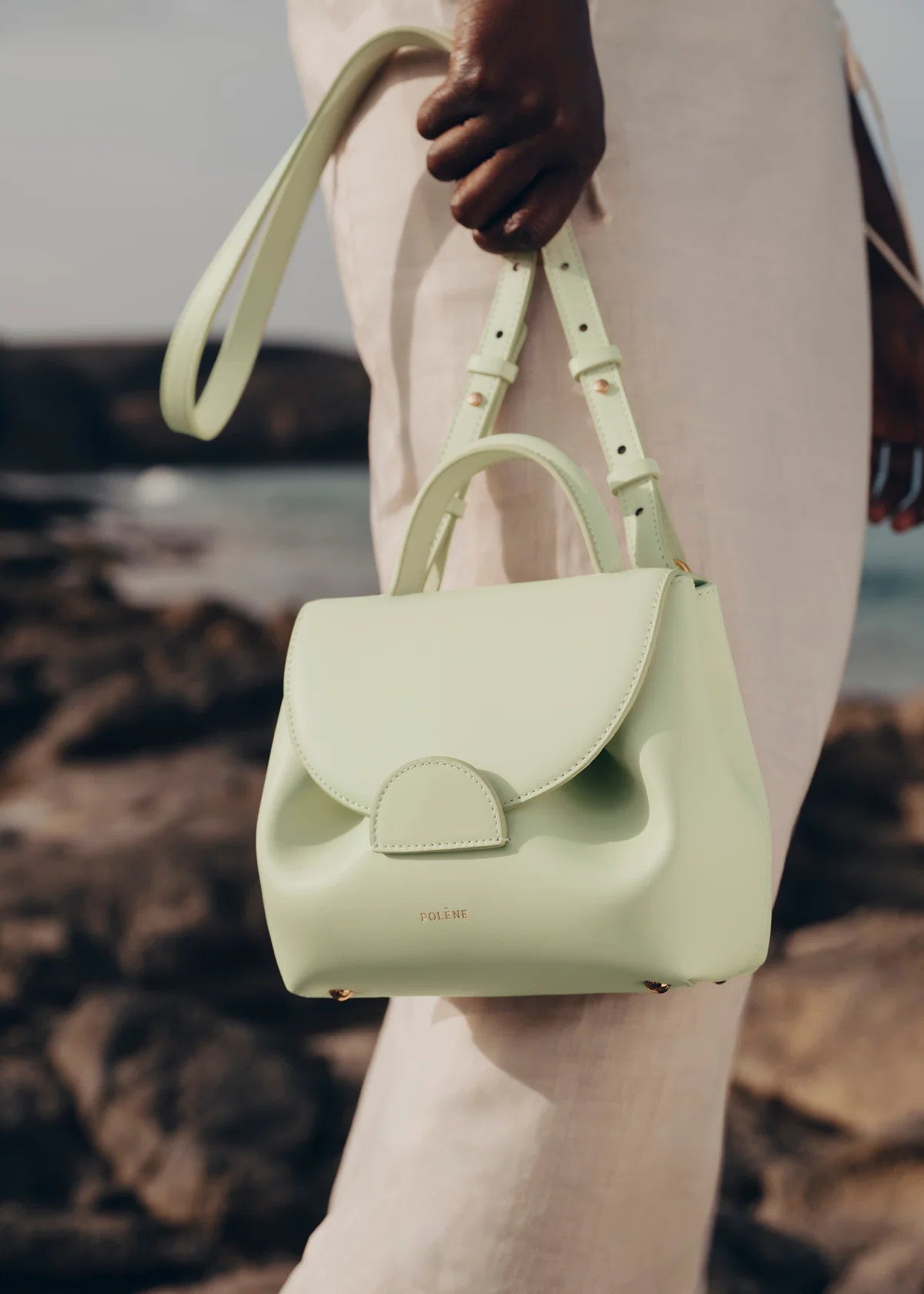 Polene Numero Un Nano Edition Smooth Bag - Aloe