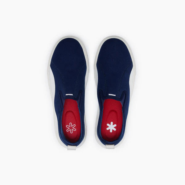 Ludic Enhanced Canvas Slip On - Wavey Blue