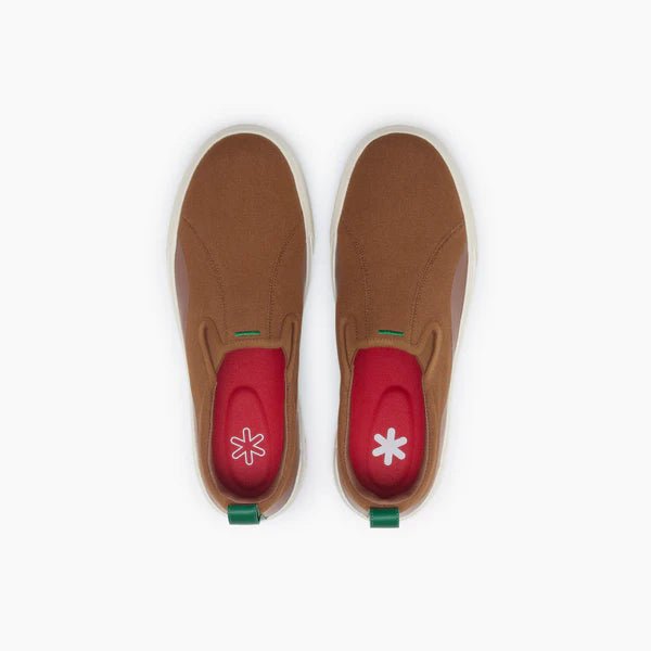 Ludic Enhanced Canvas Slip On - Petrichor Brown