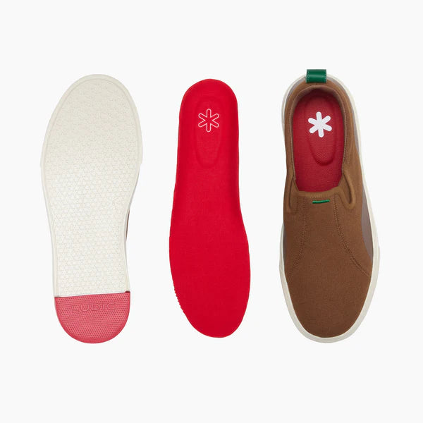 Ludic Enhanced Canvas Slip On - Petrichor Brown