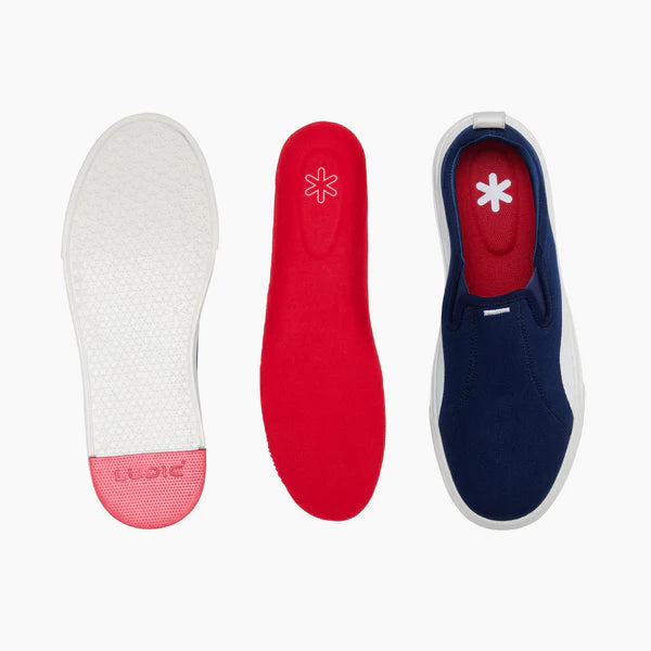 Ludic Enhanced Canvas Slip On - Wavey Blue