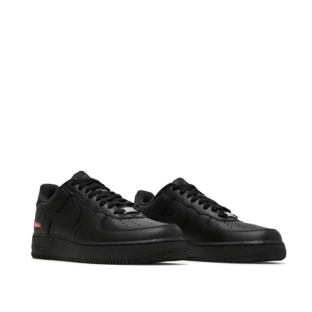 angled view of Supreme x Air Force 1 Low 'Box Logo - Black'