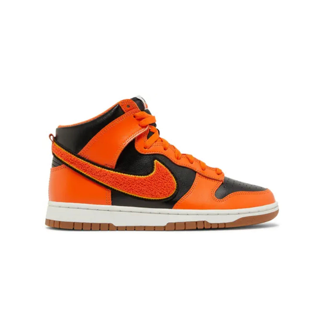 Nike Dunk High Retro Chenille Swoosh Safety Orange