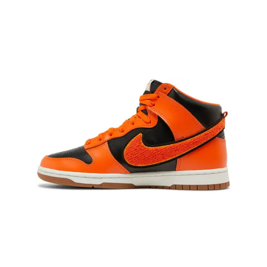 Nike Dunk High Retro Chenille Swoosh Safety Orange