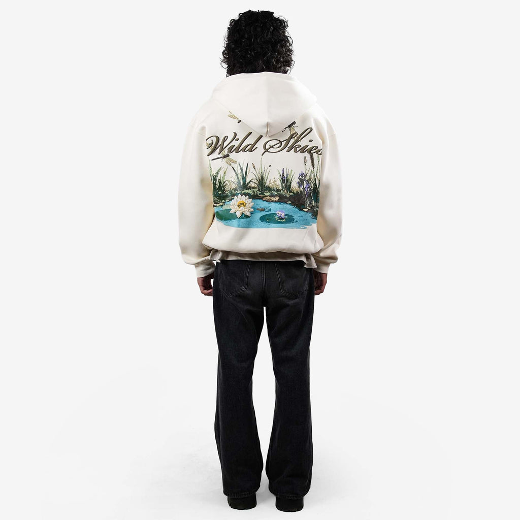 Khaaki Oversized Zipper Hoodie Off-White - Wild Skies