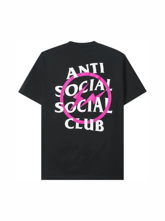 Anti Social Social Club x Fragment Bolt Tee 'Black/ Pink'