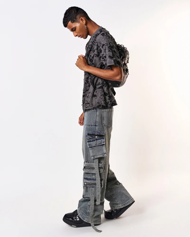 Volfsbane Grey Torn Oversized T-Shirt