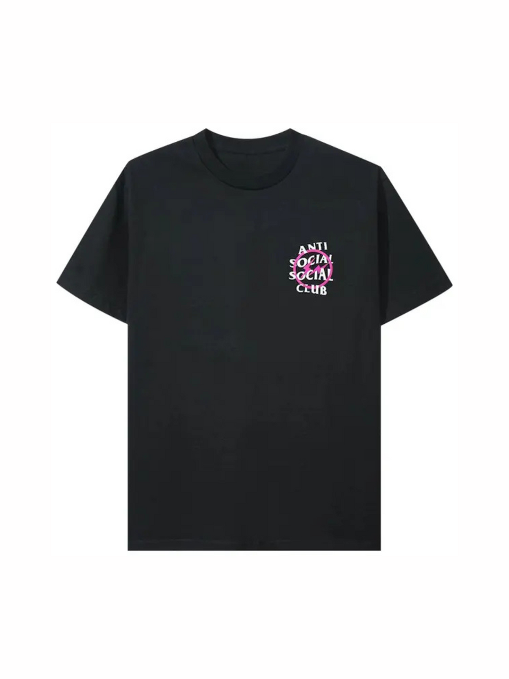 Anti Social Social Club x Fragment Bolt Tee Black and Pink