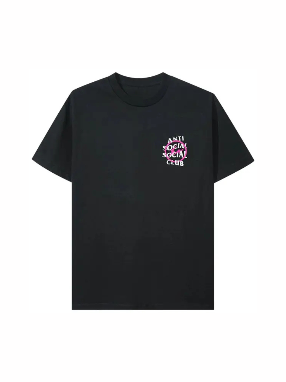 Anti Social Social Club x Fragment Bolt Tee Black and Pink