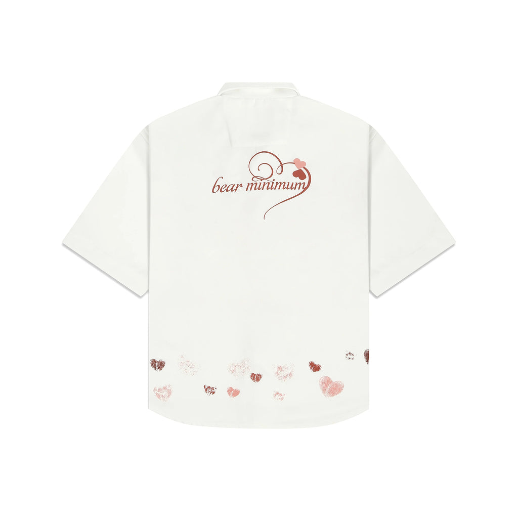 Bear Minimum Oversized Shirt White - Flutter