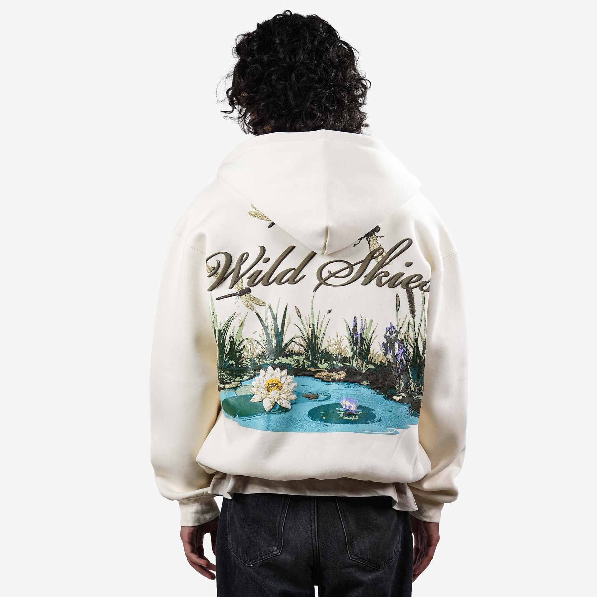 Khaaki Oversized Zipper Hoodie Off-White - Wild Skies