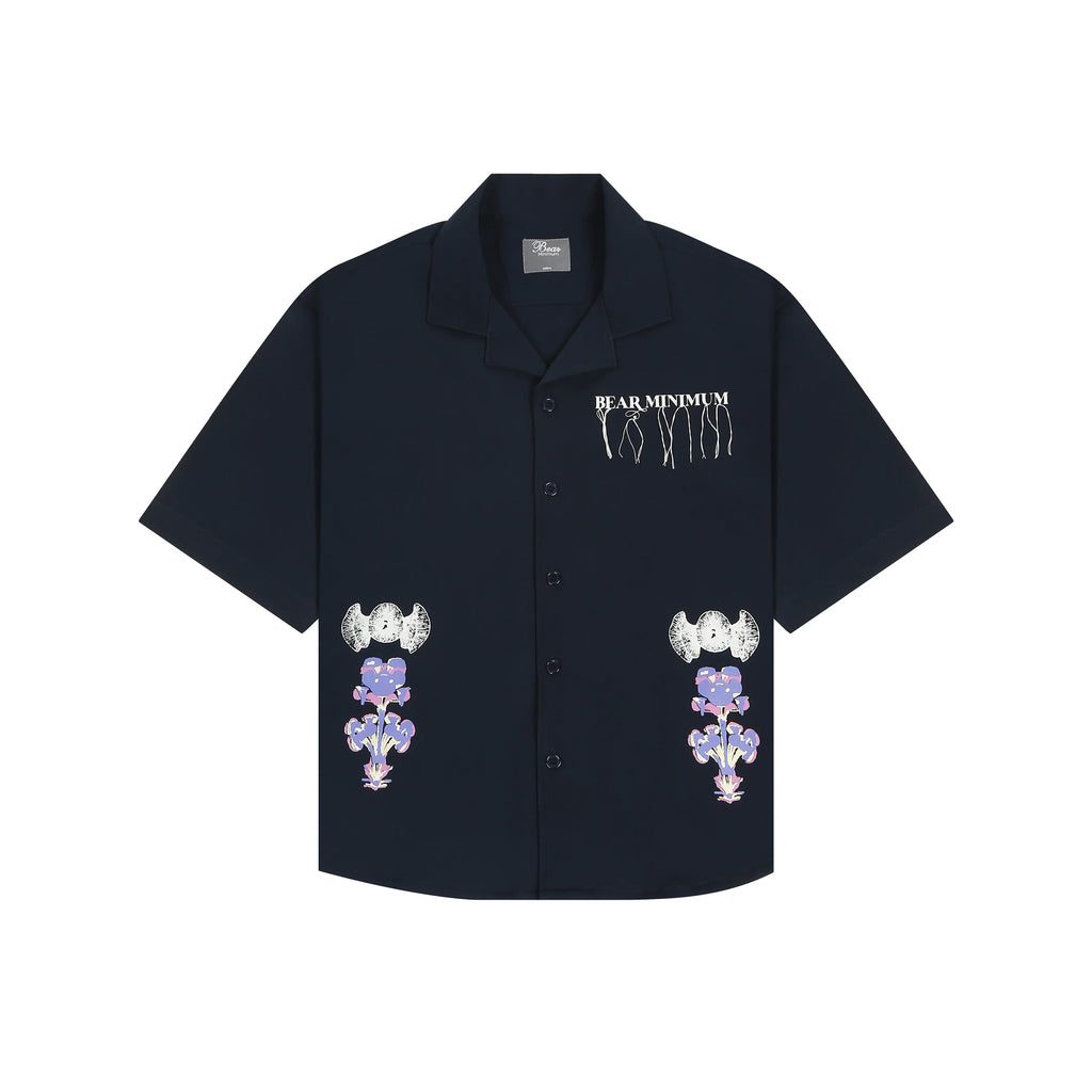Bear Minimum Oversized Shirt Navy - Psyche Surge