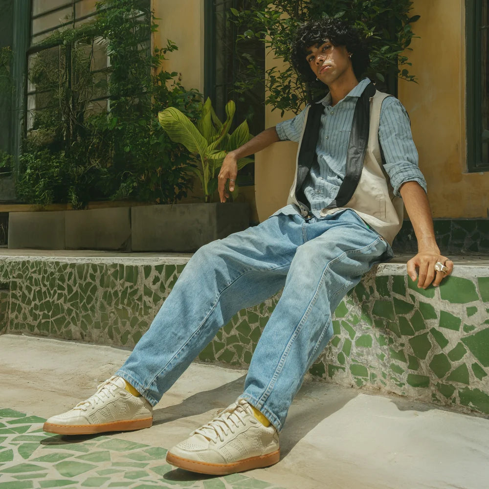 Gully Number 001 (Men) - Dvaita Calico White