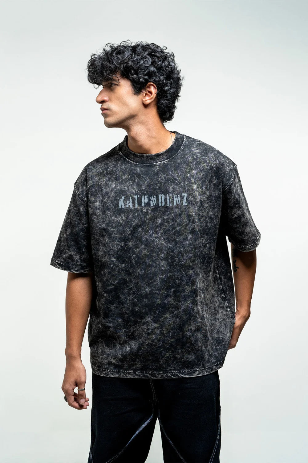 Kathnbenz Oversized Grey T-Shirt - Genesis Shadow