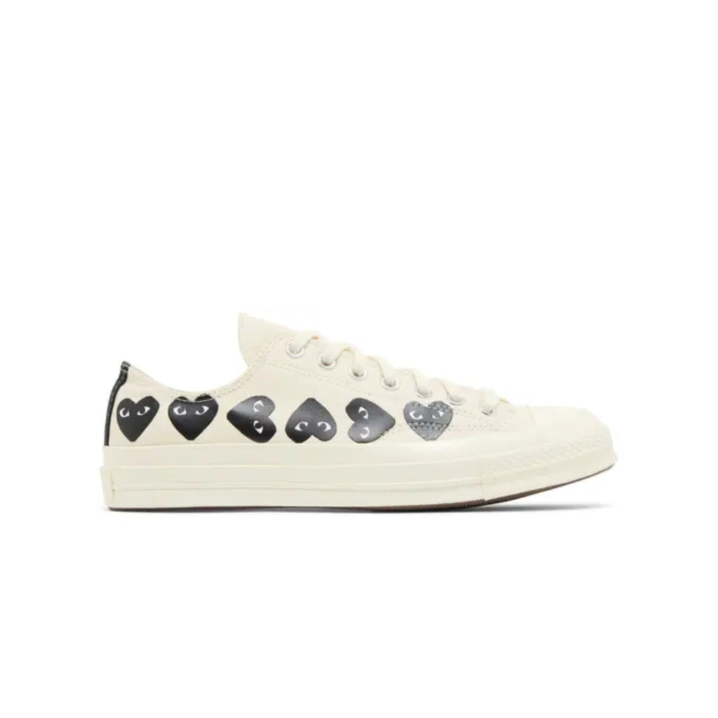 Comme des Garçons PLAY x Converse Chuck 70 Low 'Multi Heart - Milk Black