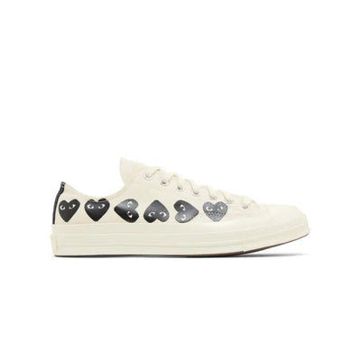 Comme des Garçons PLAY x Converse Chuck 70 Low 'Multi Heart - Milk Black