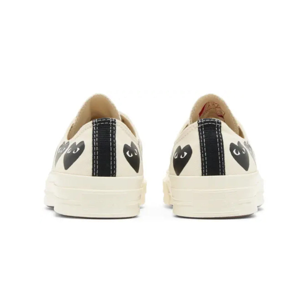 Comme des Garçons PLAY x Converse Chuck 70 Low 'Multi Heart - Milk Black