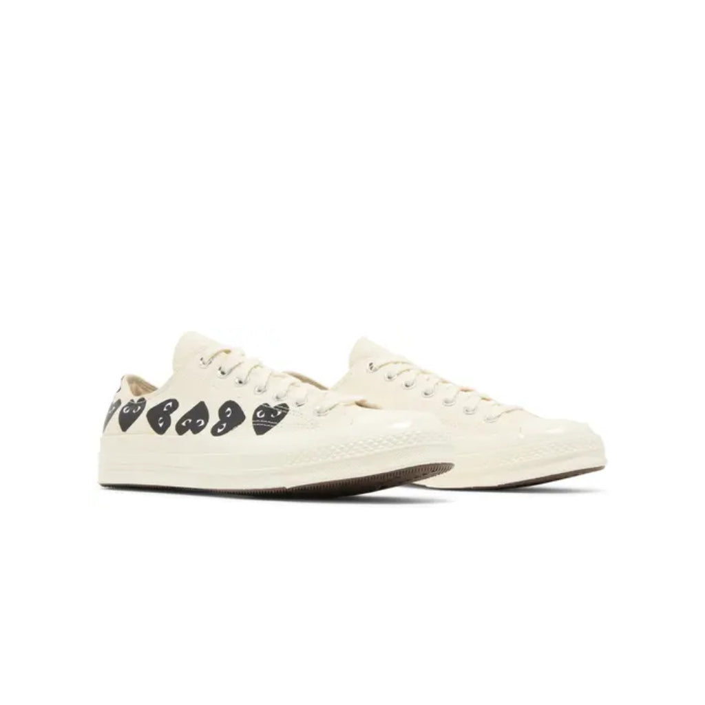 Comme des Garçons PLAY x Converse Chuck 70 Low 'Multi Heart - Milk Black