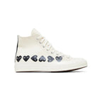 Comme des Garçons PLAY x Converse Chuck 70 High 'Multi Heart - Milk Black