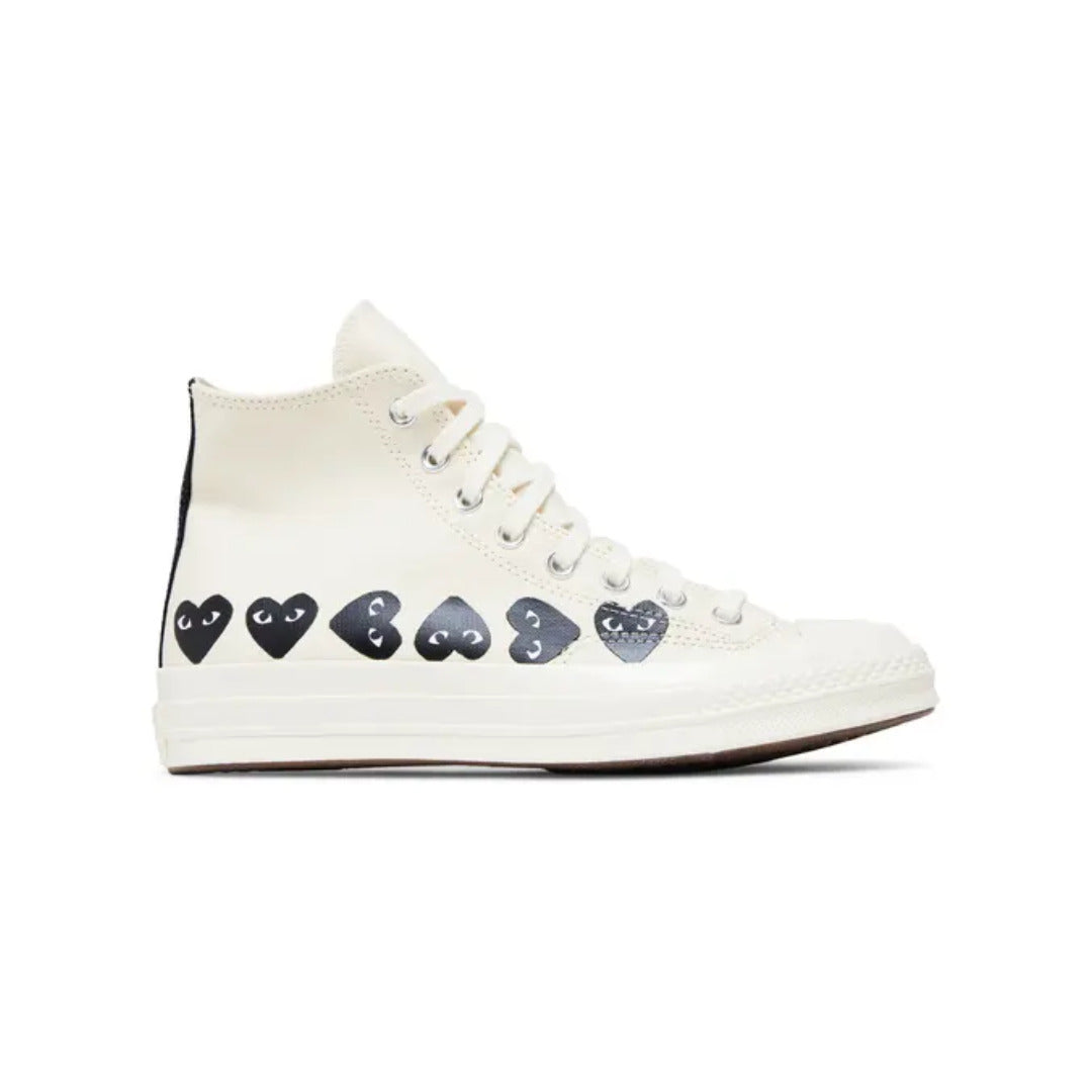 Comme des Garçons PLAY x Converse Chuck 70 High 'Multi Heart - Milk Black
