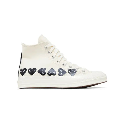 Comme des Garçons PLAY x Converse Chuck 70 High 'Multi Heart - Milk Black
