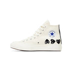 Comme des Garçons PLAY x Converse Chuck 70 High 'Multi Heart - Milk Black