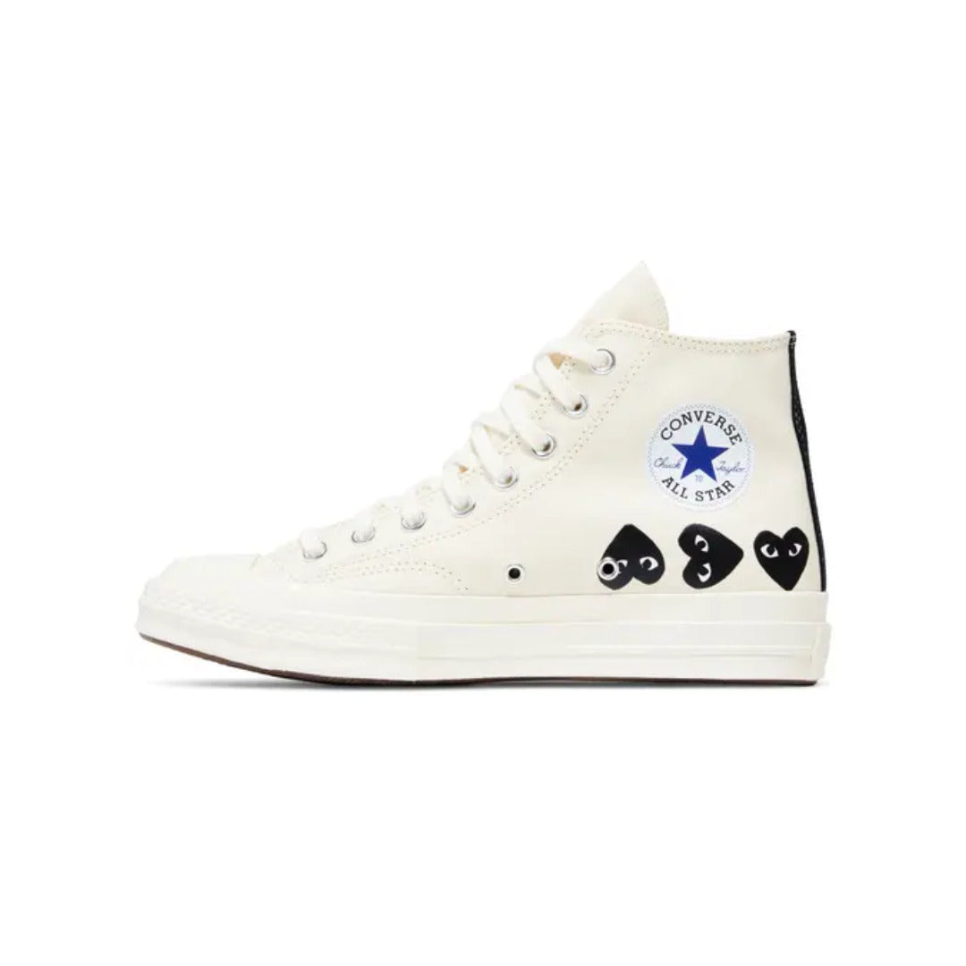 Comme des Garçons PLAY x Converse Chuck 70 High 'Multi Heart - Milk Black