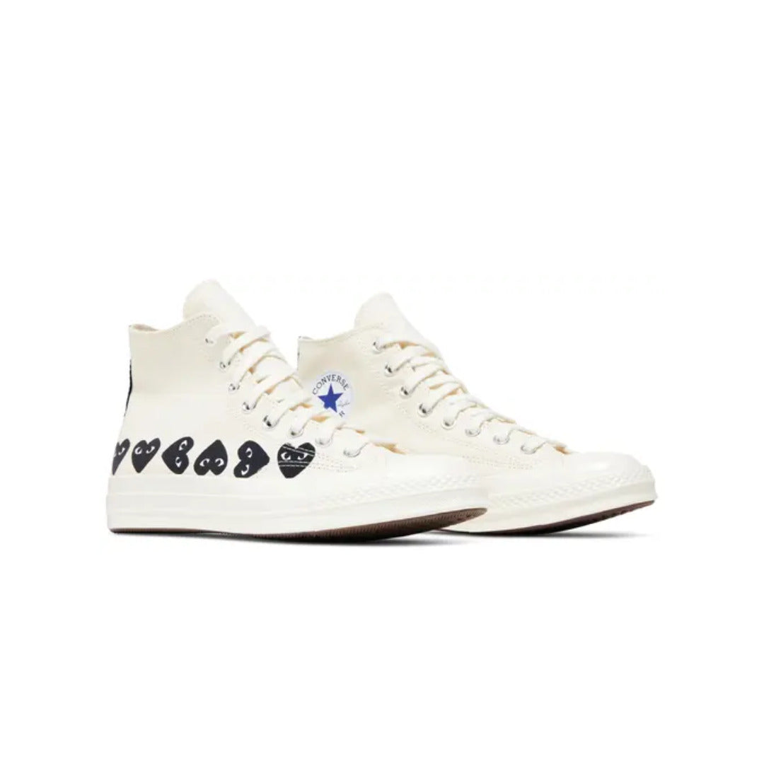 Comme des Garçons PLAY x Converse Chuck 70 High 'Multi Heart - Milk Black