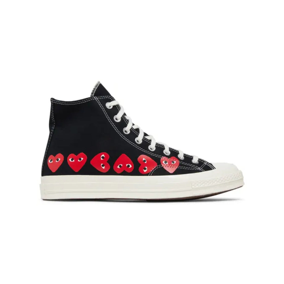 Comme des Garçons PLAY x Converse Chuck 70 High 'Multi Heart - Black
