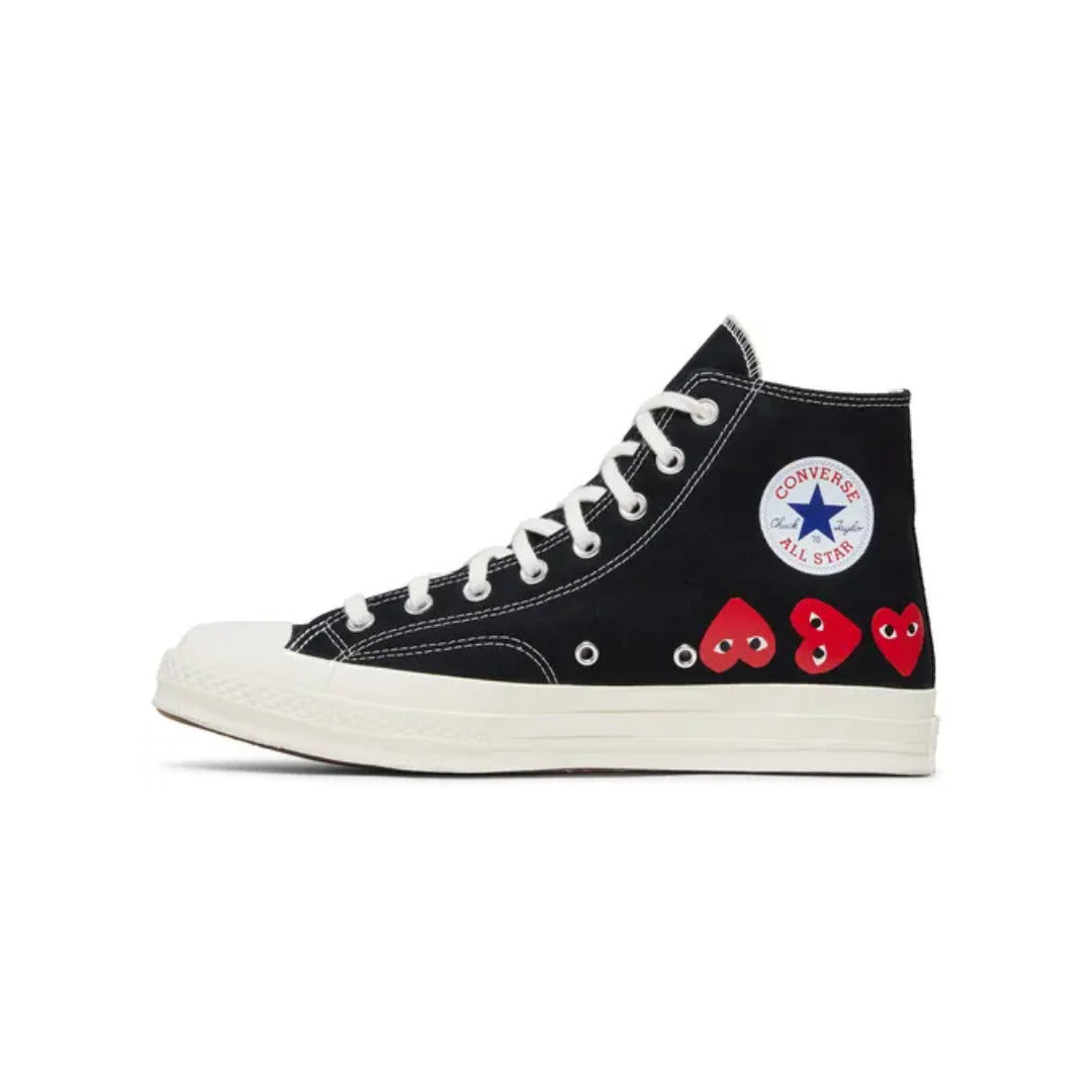Comme des Garçons PLAY x Converse Chuck 70 High 'Multi Heart - Black