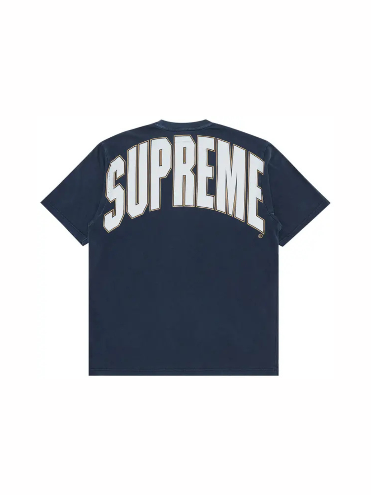 Supreme Cracked Back Arc Short-Sleeve Top 'Navy'