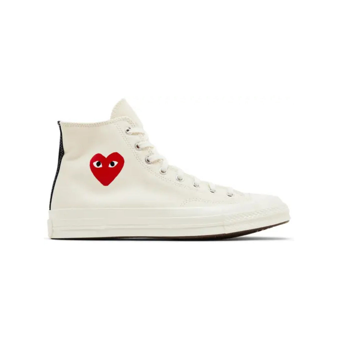 Comme des Garçons PLAY x Converse Chuck 70 High 'Single Heart - Milk‘ 2024