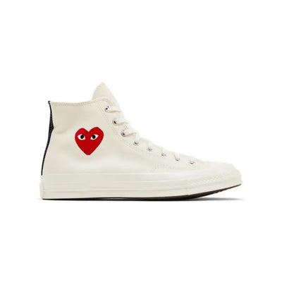 Comme des Garçons PLAY x Converse Chuck 70 High 'Single Heart - Milk‘ 2024
