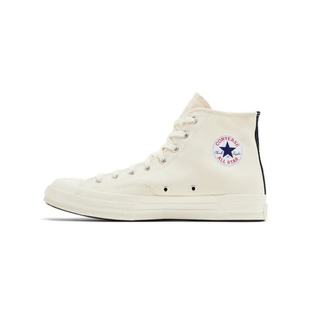 Comme des Garçons PLAY x Converse Chuck 70 High 'Single Heart - Milk‘ 2024