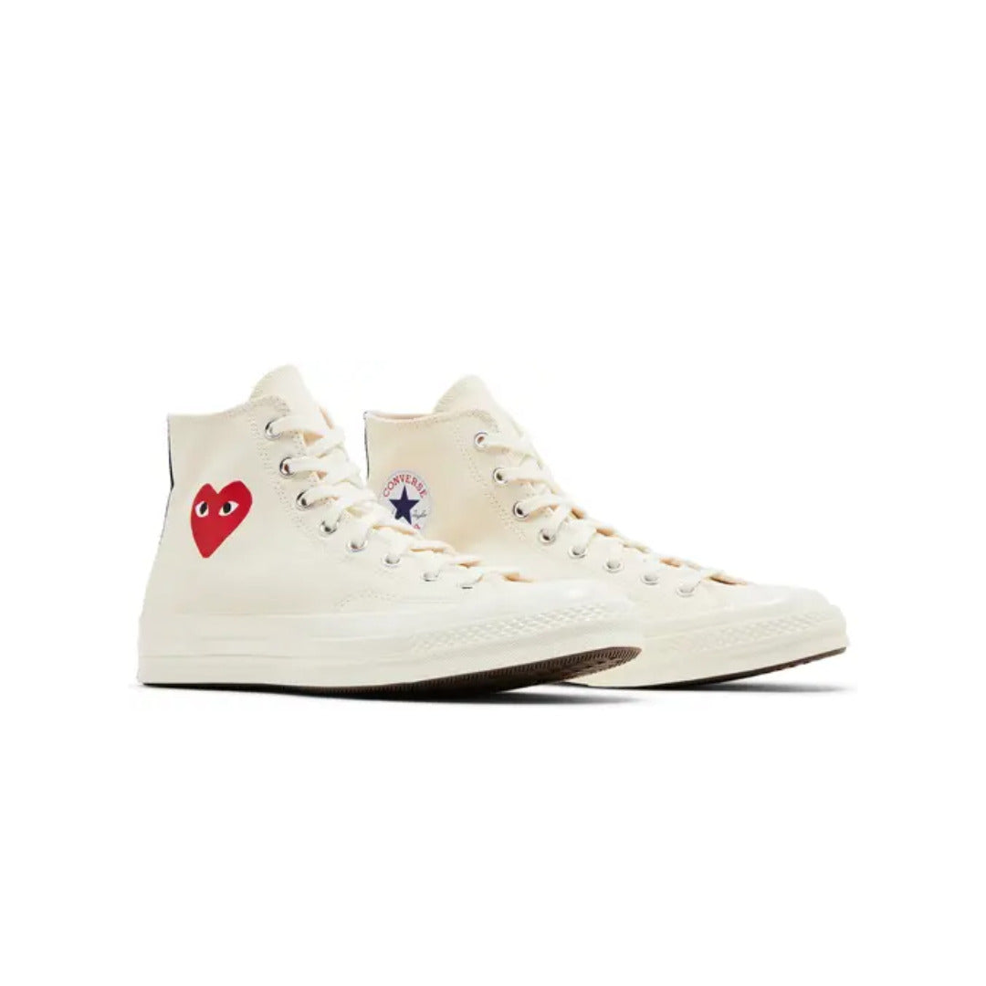 Comme des Garçons PLAY x Converse Chuck 70 High 'Single Heart - Milk‘ 2024