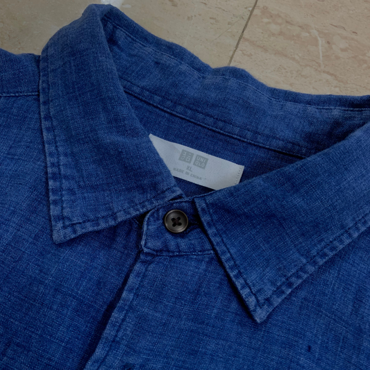 Uniqlo Navy Blue Denim Shirt