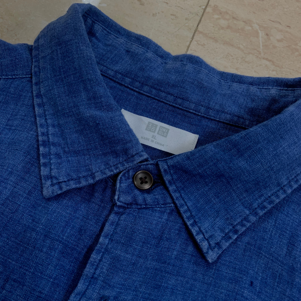 Uniqlo Navy Blue Denim Shirt - reference