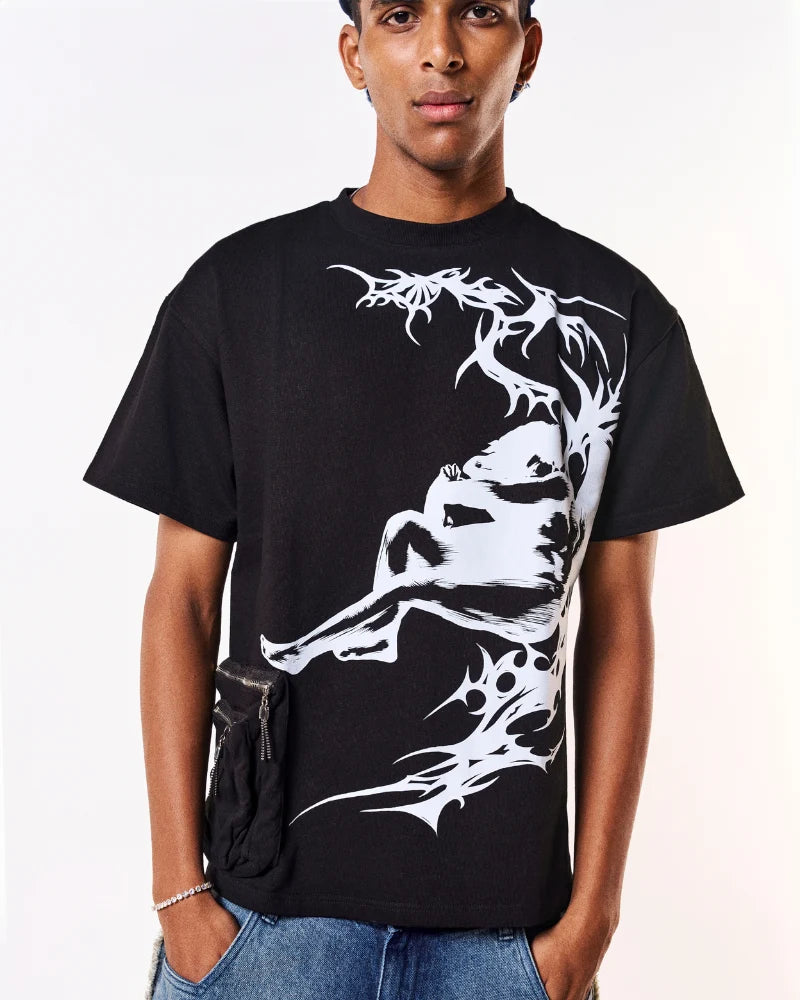 Volfsbane Lucifer's Oversized T-Shirt - Black