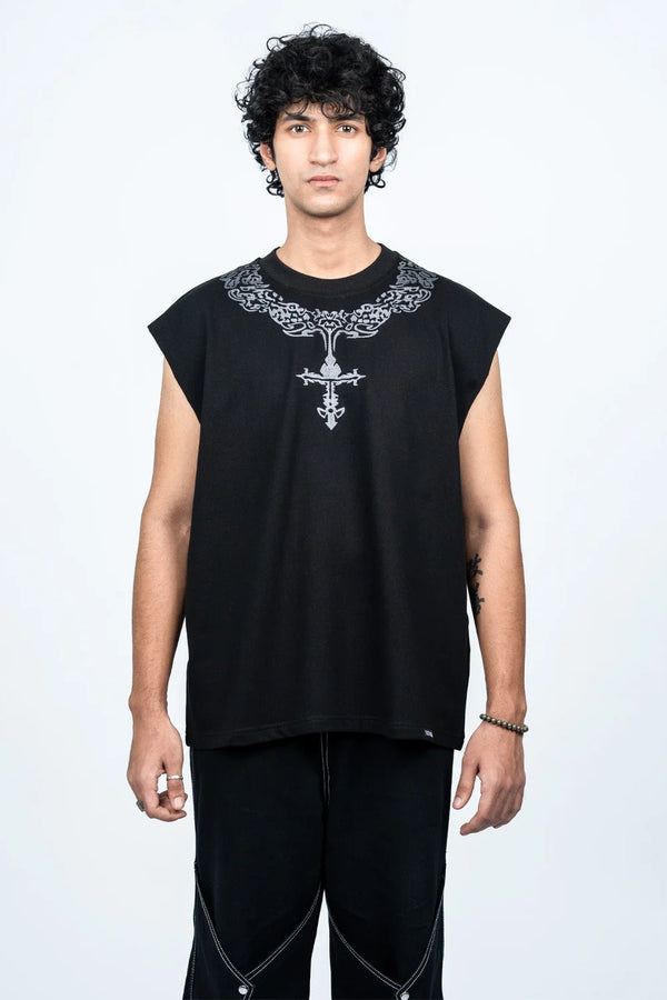 Kathnbenz Oversized Black Tank - The Cloud Nine