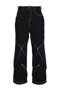 Kathnbenz Black Baggy Denim Pants - The Block Rockin