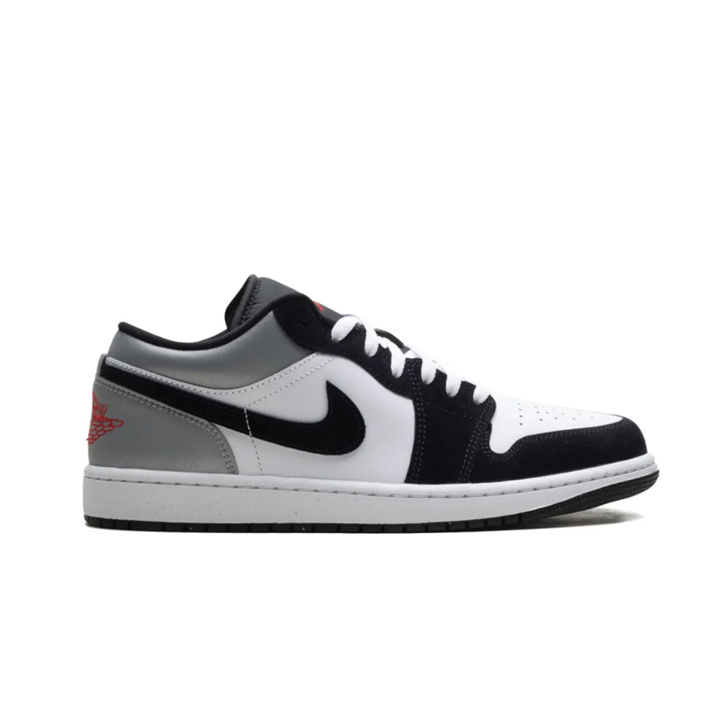 Air Jordan 1 Low 'White Fire Red Black Matte Silver'
