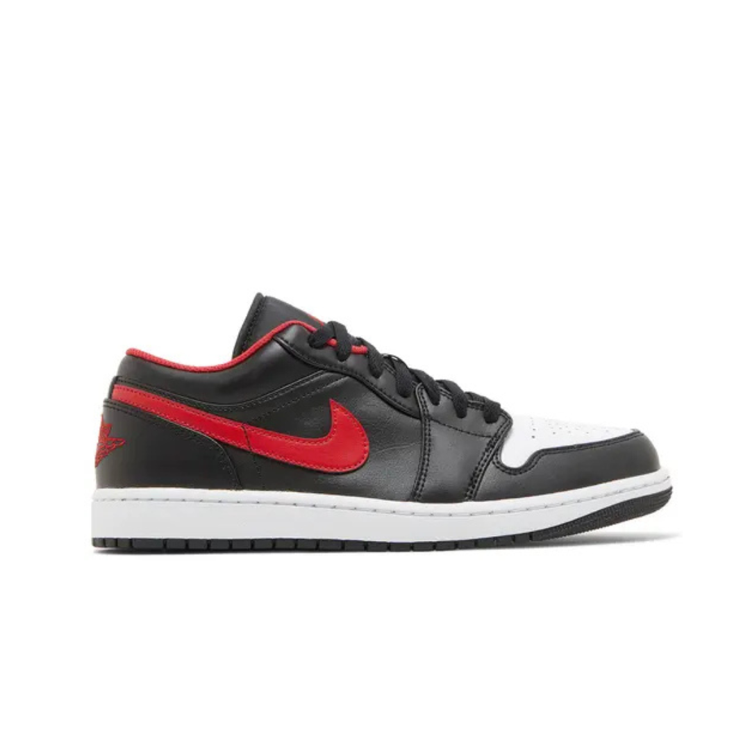 Air Jordan 1 Low 'Black Fire Red White / White Toe'