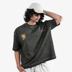 Khaaki Oversized T-Shirt Olive Pigment Washed - Wild Realm